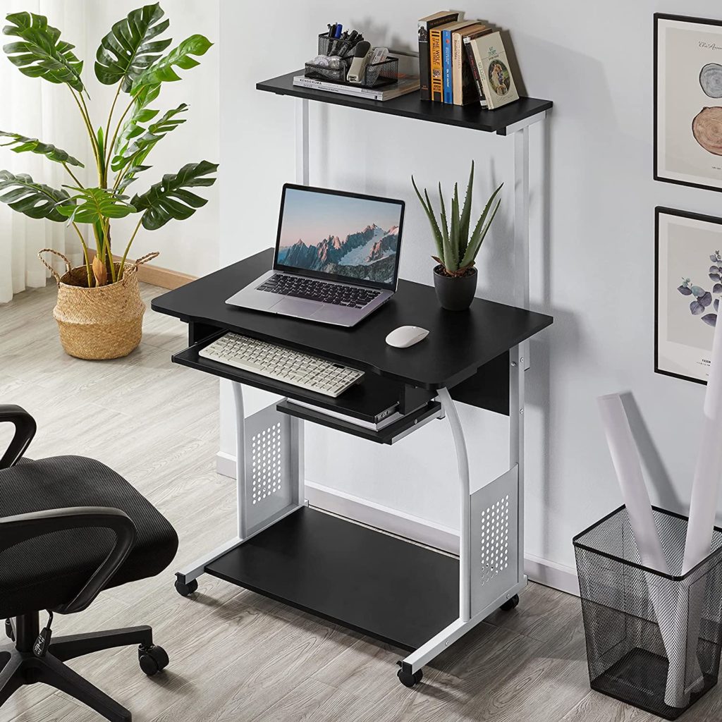 Topeakmart 2 Tier Computer Desk