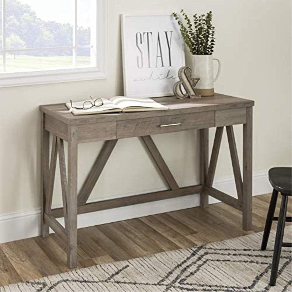 Walker Edison Rustic Farmhouse Wood Computer Writing Desk