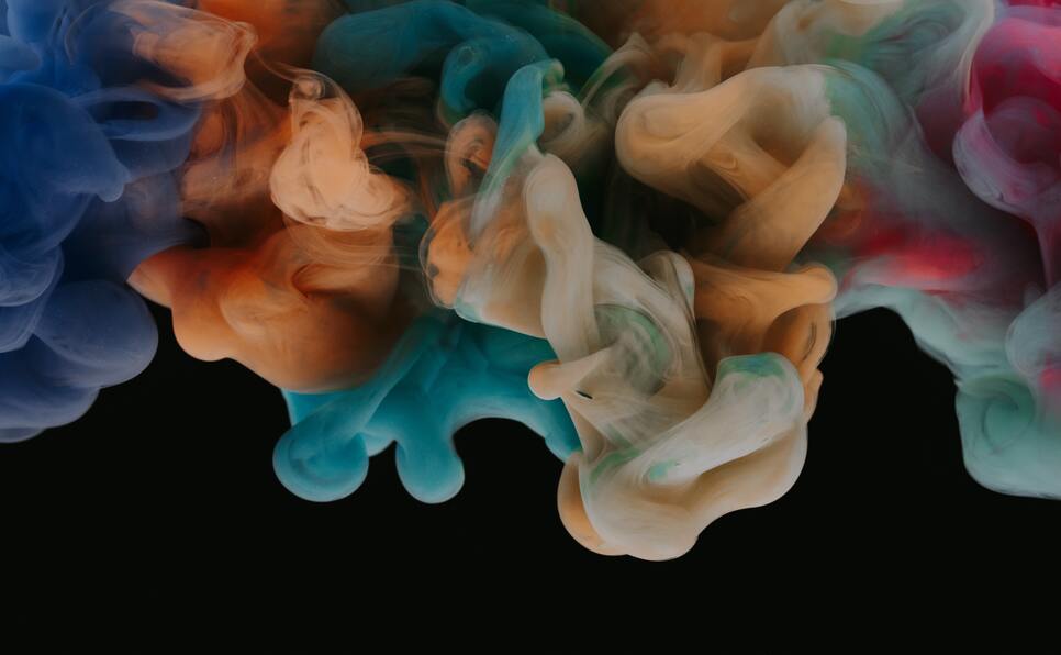 Abstract image of swirling colors representing experimental books